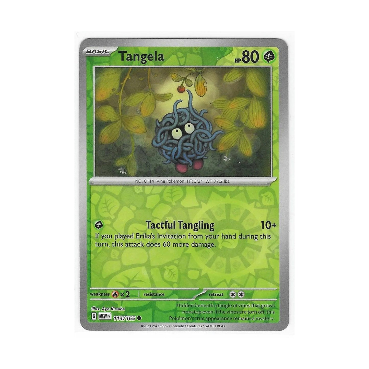 Tangela Reverse Holo 114/165 - Pokemon Cards ( 151, English, Reverse Holo, Singles )