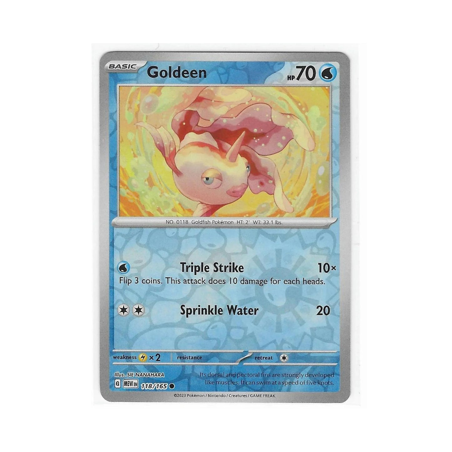 Goldeen Reverse Holo 118/165 - Pokemon Cards ( 151, English, Reverse Holo, Singles )