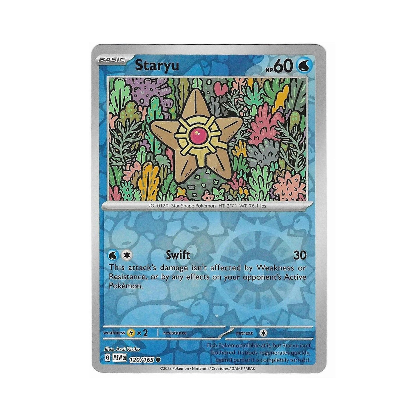 Staryu Reverse Holo 120/165 - Pokemon Cards ( 151, English, Reverse Holo, Singles )