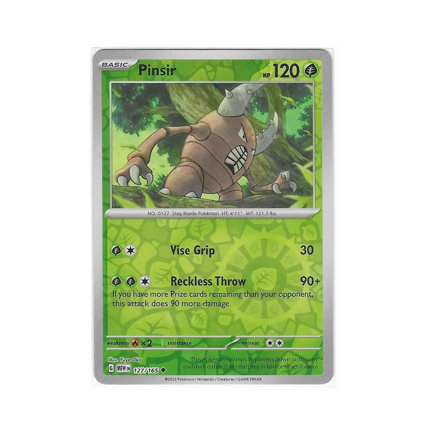 Pinsir Reverse Holo 127/165 - Pokemon Cards ( 151, English, Reverse Holo, Singles )