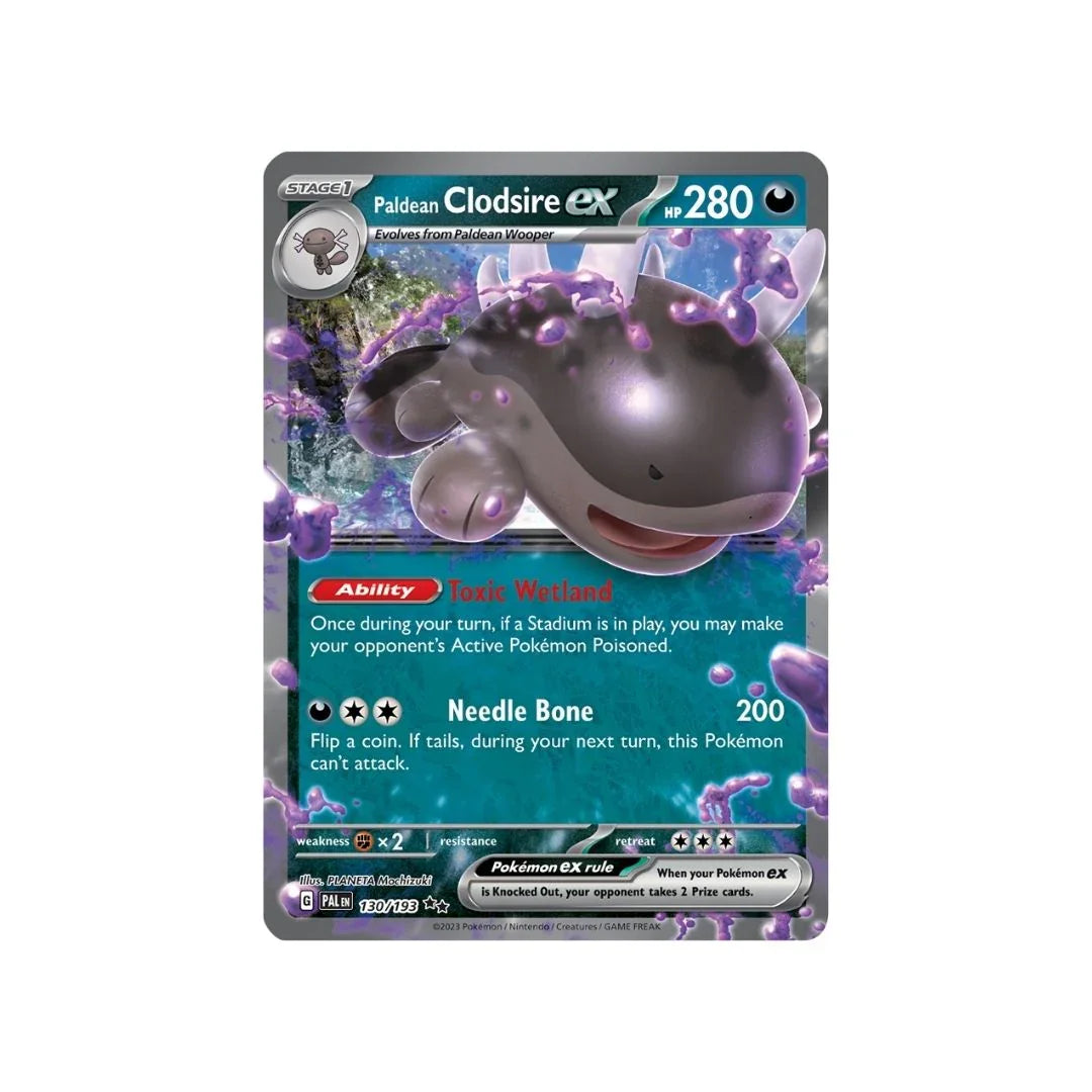 Paldean Clodsire ex 130/193 - Pokemon Cards ( English, Paldea Evolved, Rare, Singles )