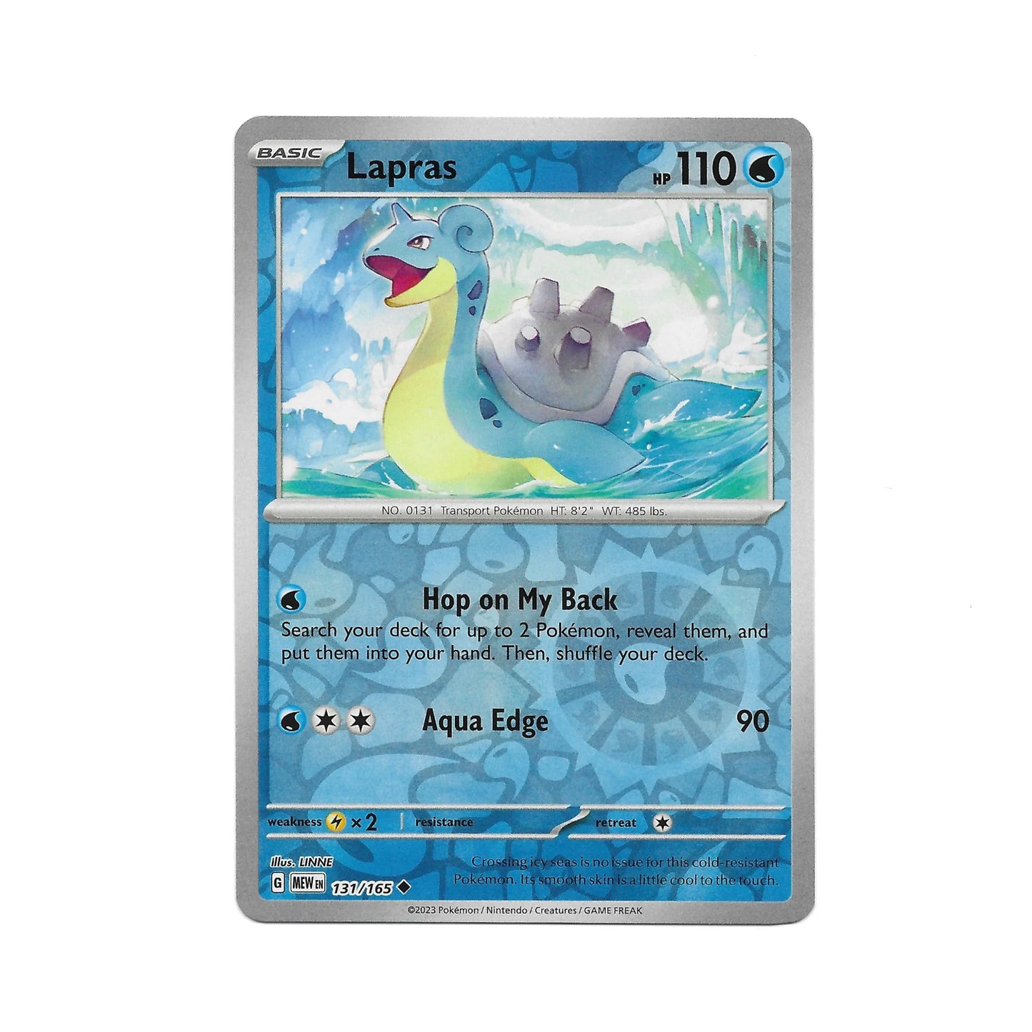 Lapras Reverse Holo 131/165 - Pokemon Cards ( 151, English, Reverse Holo, Singles )
