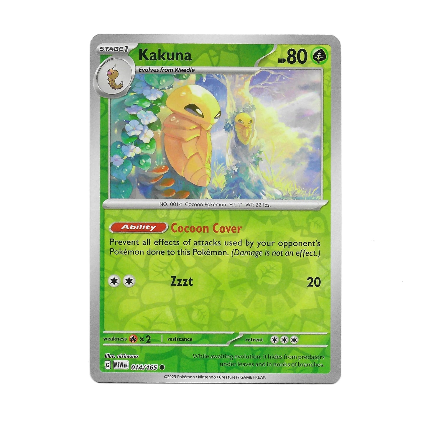 Kakuna Reverse Holo 014/165 - Pokemon Cards ( 151, English, Reverse Holo, Singles )