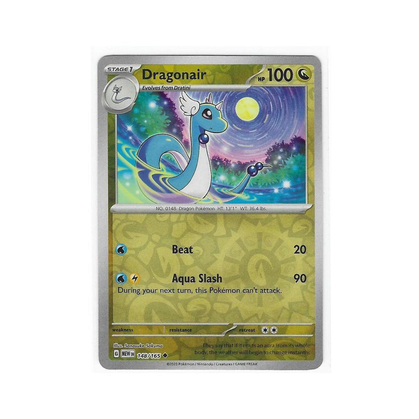 Dragonair Reverse Holo 148/165 - Pokemon Cards ( 151, English, Reverse Holo, Singles )