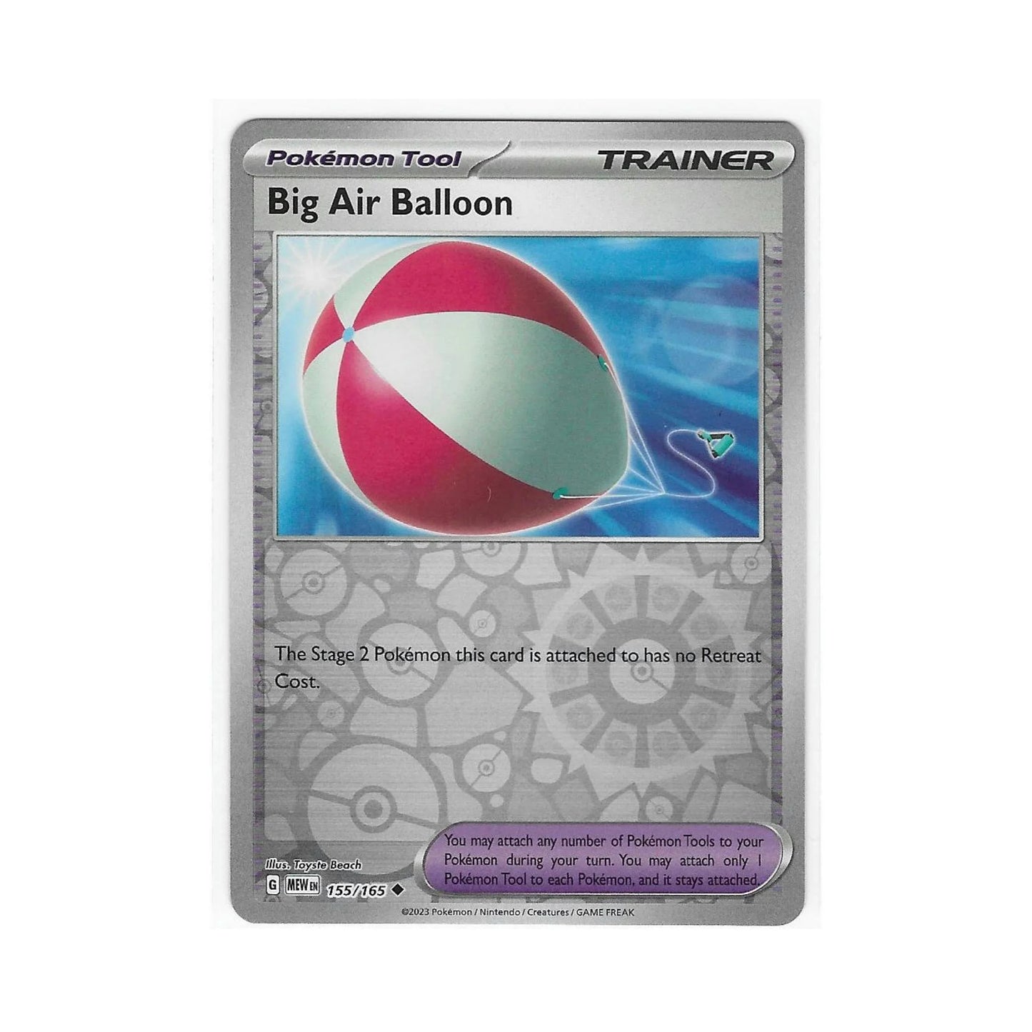 Big Air Balloon Reverse Holo 155/165 - Pokemon Cards ( 151, English, Reverse Holo, Singles )