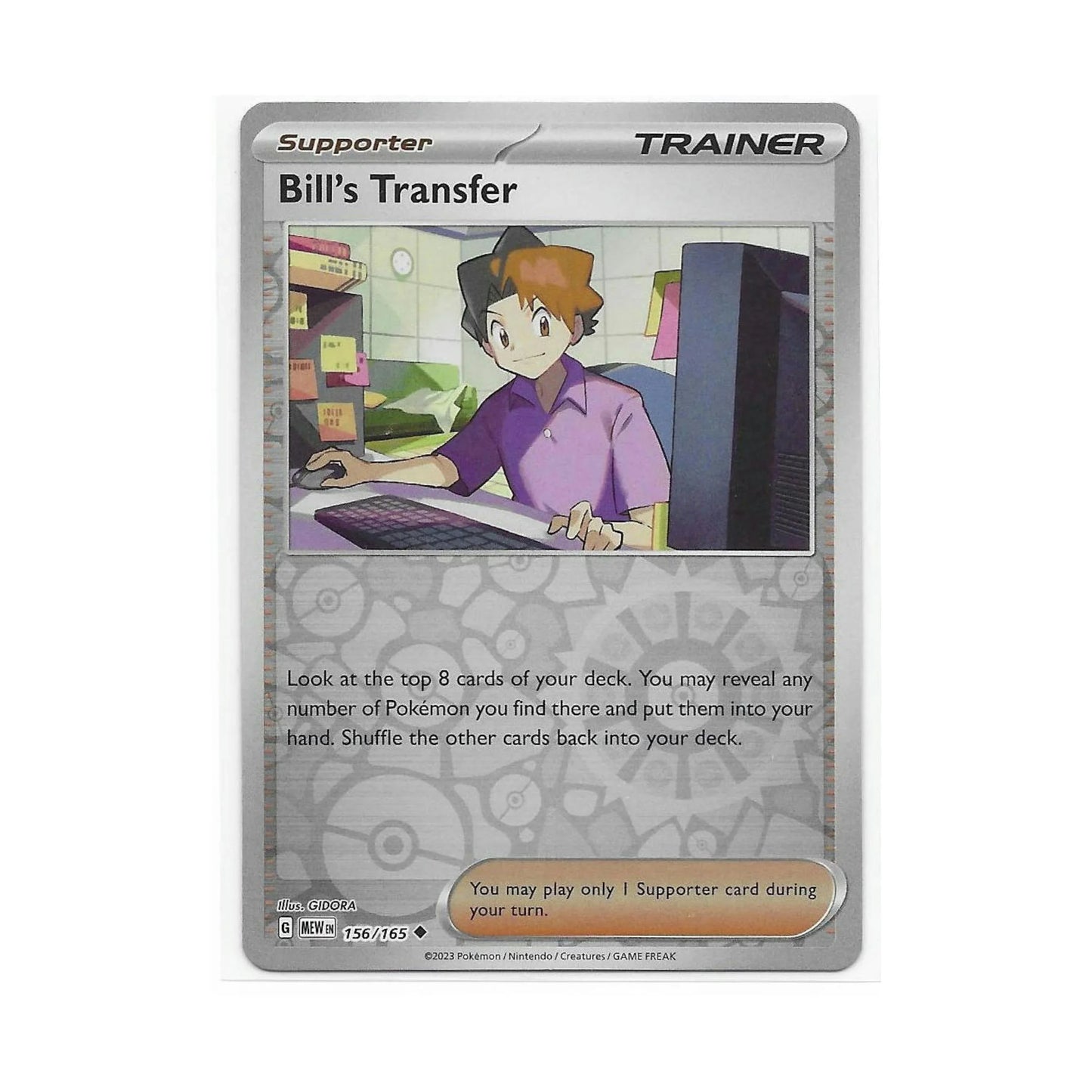 Bill's Transfer Reverse Holo 156/165 - Pokemon Cards ( 151, English, Reverse Holo, Singles )