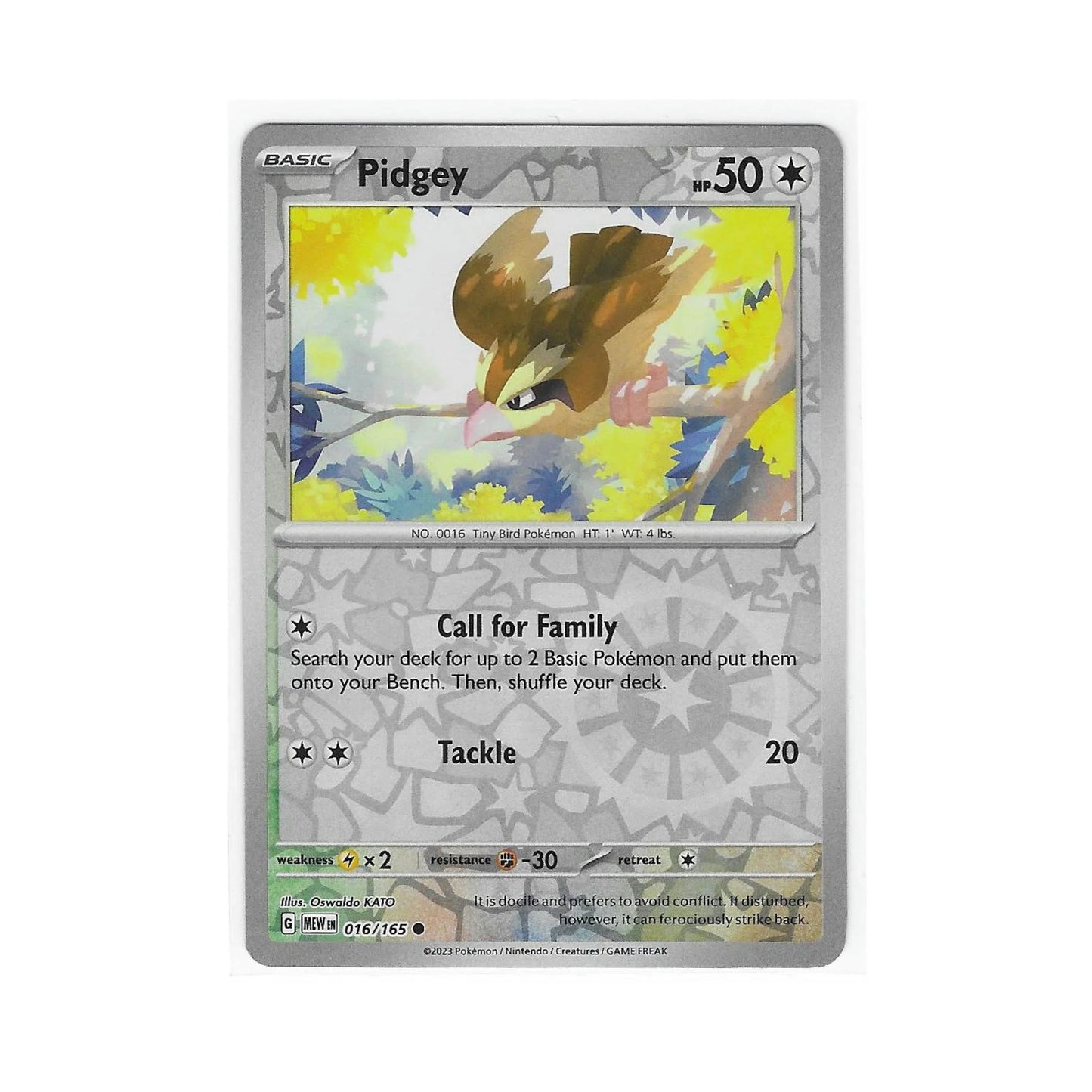 Pidgey Reverse Holo 016/165 - Pokemon Cards ( 151, English, Reverse Holo, Singles )