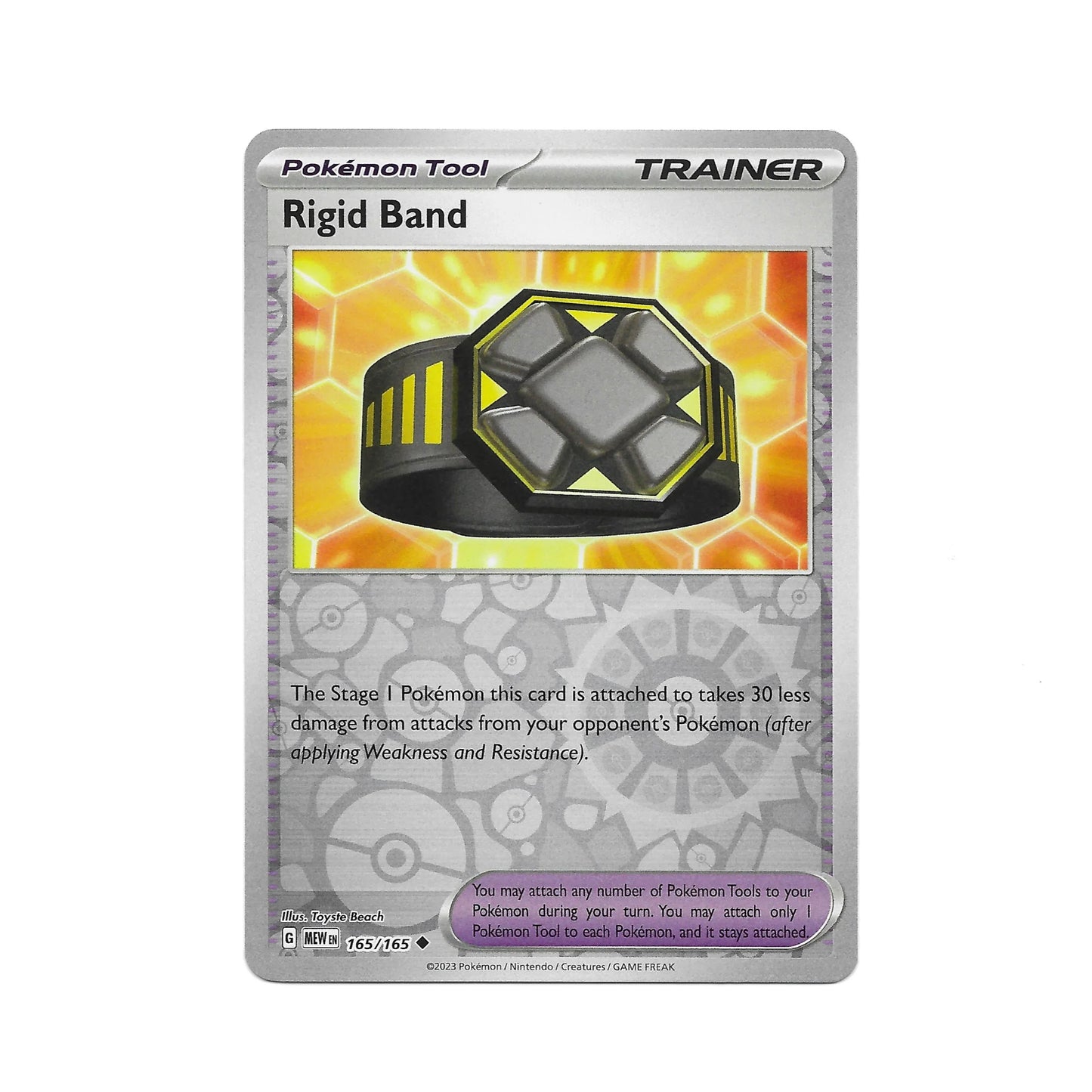 Rigid Band Reverse Holo 165/165 - Pokemon Cards ( 151, English, Reverse Holo, Singles )