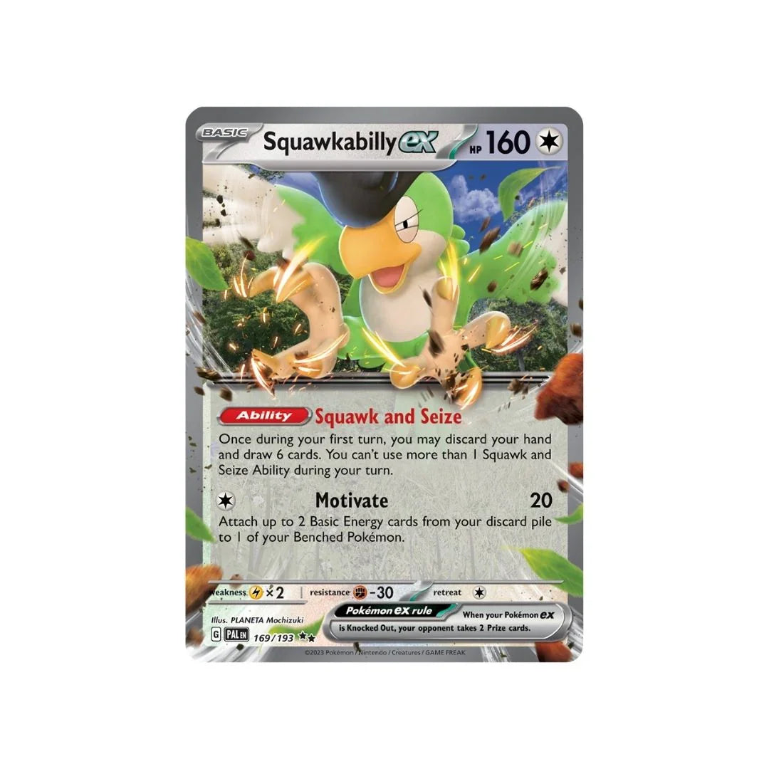 Squawkabilly ex 169/193 - Pokemon Cards ( English, Paldea Evolved, Rare, Singles )