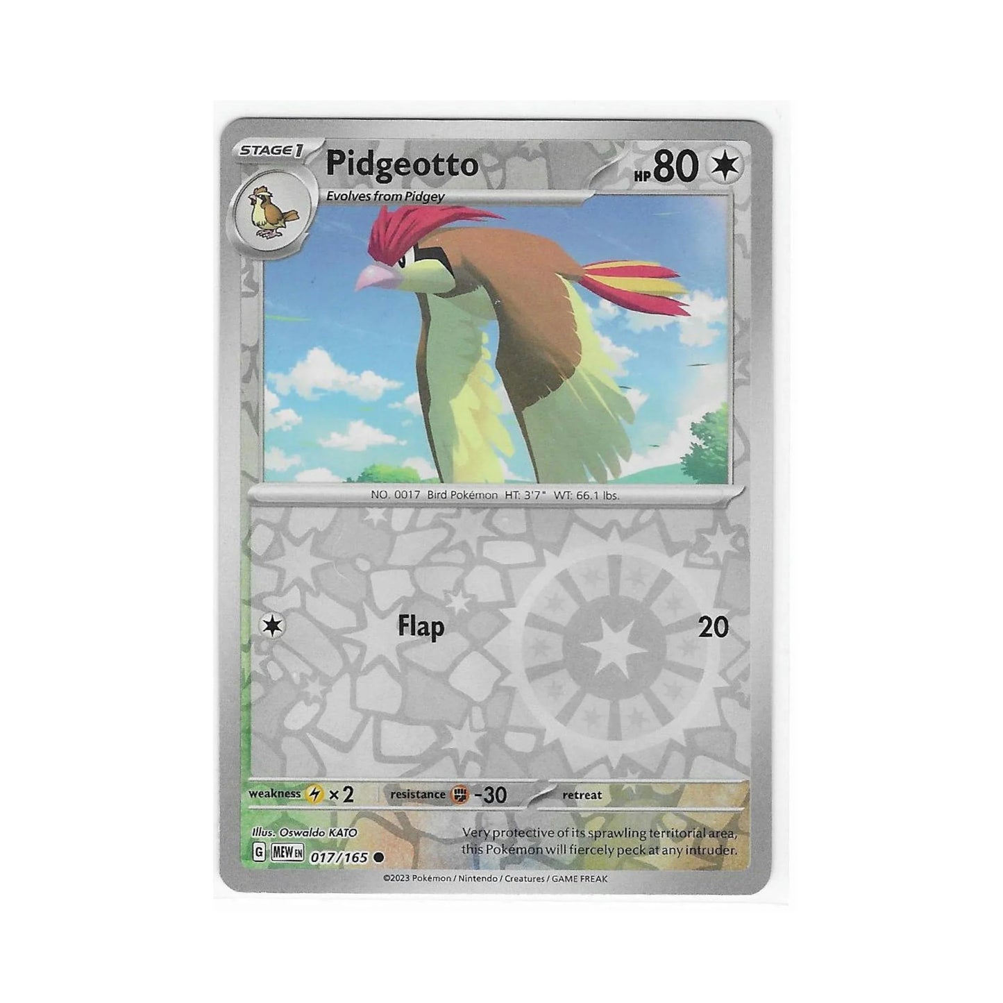 Pidgeotto Reverse Holo 017/165 - Pokemon Cards ( 151, English, Reverse Holo, Singles )