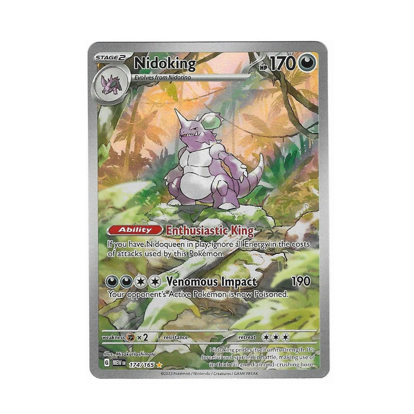 Nidoking 174/165 - Pokemon Cards ( 151, English, Rare, Singles )