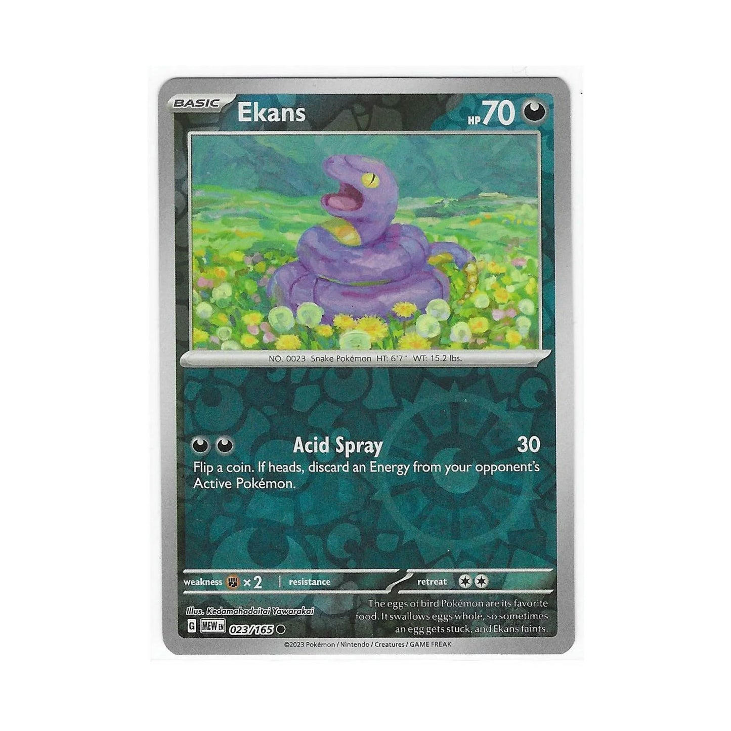 Ekans Reverse Holo 023/165 - Pokemon Cards ( 151, English, Reverse Holo, Singles )