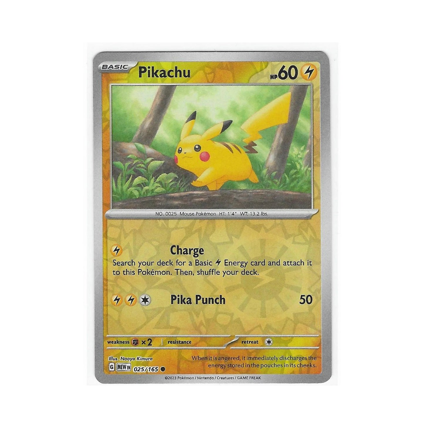 Pikachu Reverse Holo 025/165 - Pokemon Cards ( 151, English, Reverse Holo, Singles )