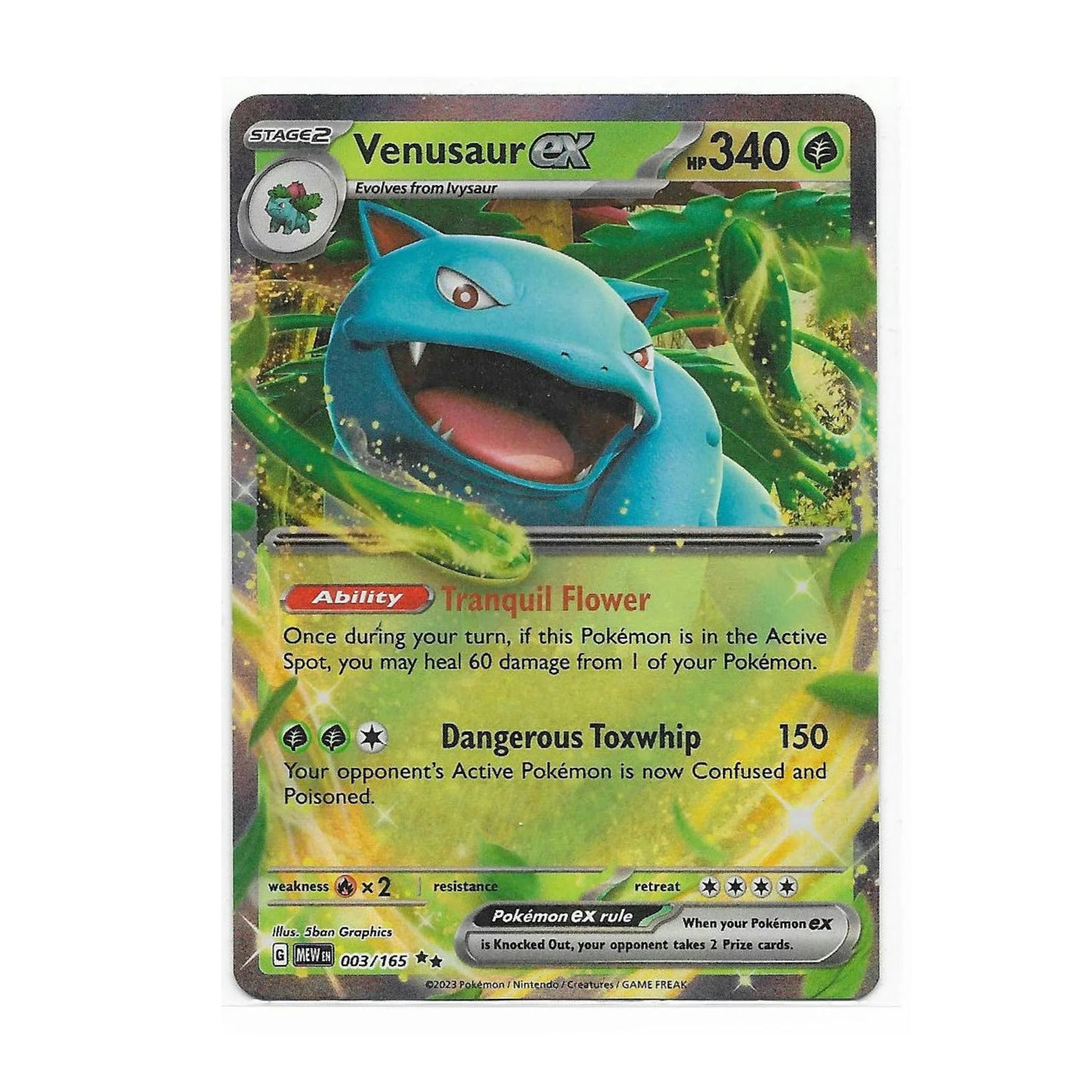 Venusaur ex 003/165 - Pokemon Cards ( 151, English, Rare, Singles )