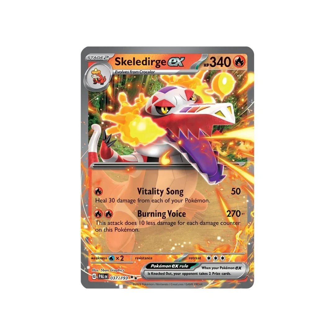 Skeledirge ex 037/193 - Pokemon Cards ( English, Paldea Evolved, Rare, Singles )