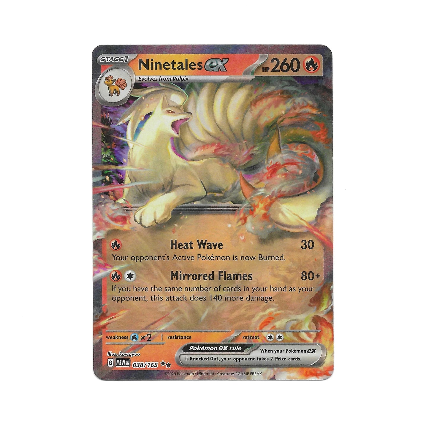 Ninetales ex 038/165 - Pokemon Cards ( 151, English, Rare, Singles )