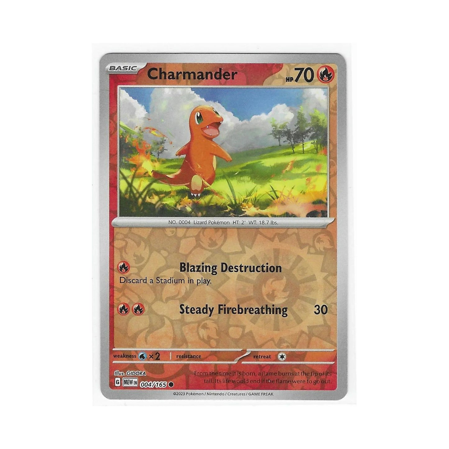 Charmander Reverse Holo 004/165 - Pokemon Cards ( 151, English, Reverse Holo, Singles )