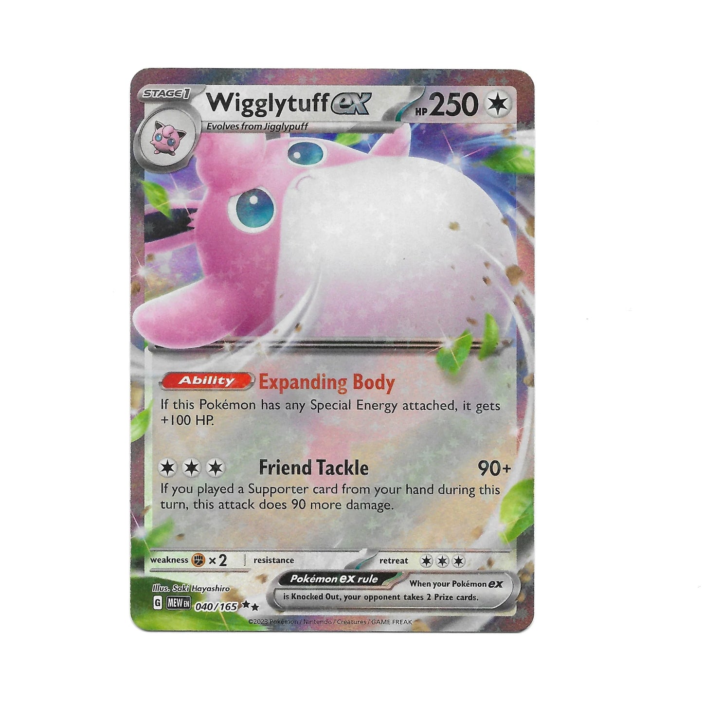 Wigglytuff ex 040/165 - Pokemon Cards ( 151, English, Rare, Singles )