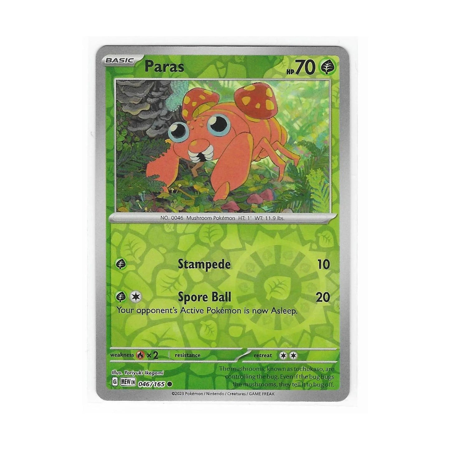 Paras Reverse Holo 046/165 - Pokemon Cards ( 151, English, Reverse Holo, Singles )