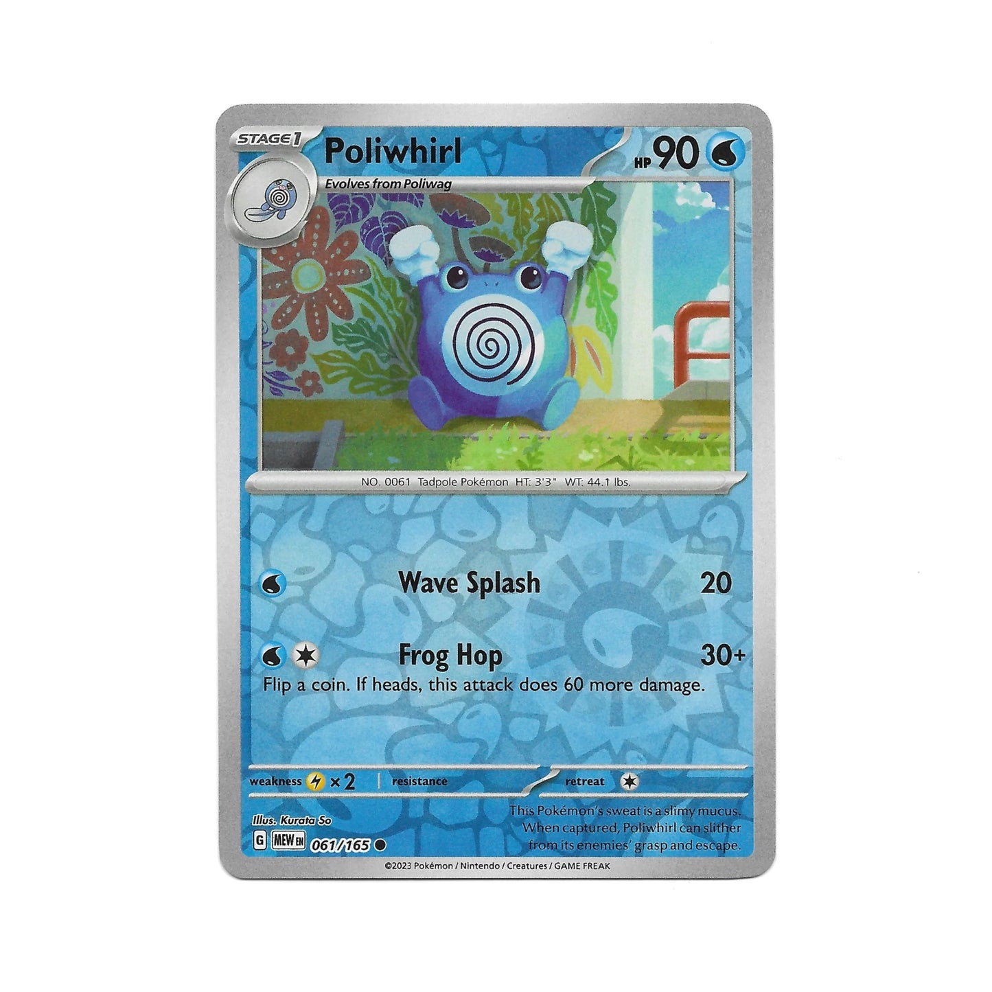 Poliwhirl Reverse Holo 061/165 - Pokemon Cards ( 151, English, Reverse Holo, Singles )