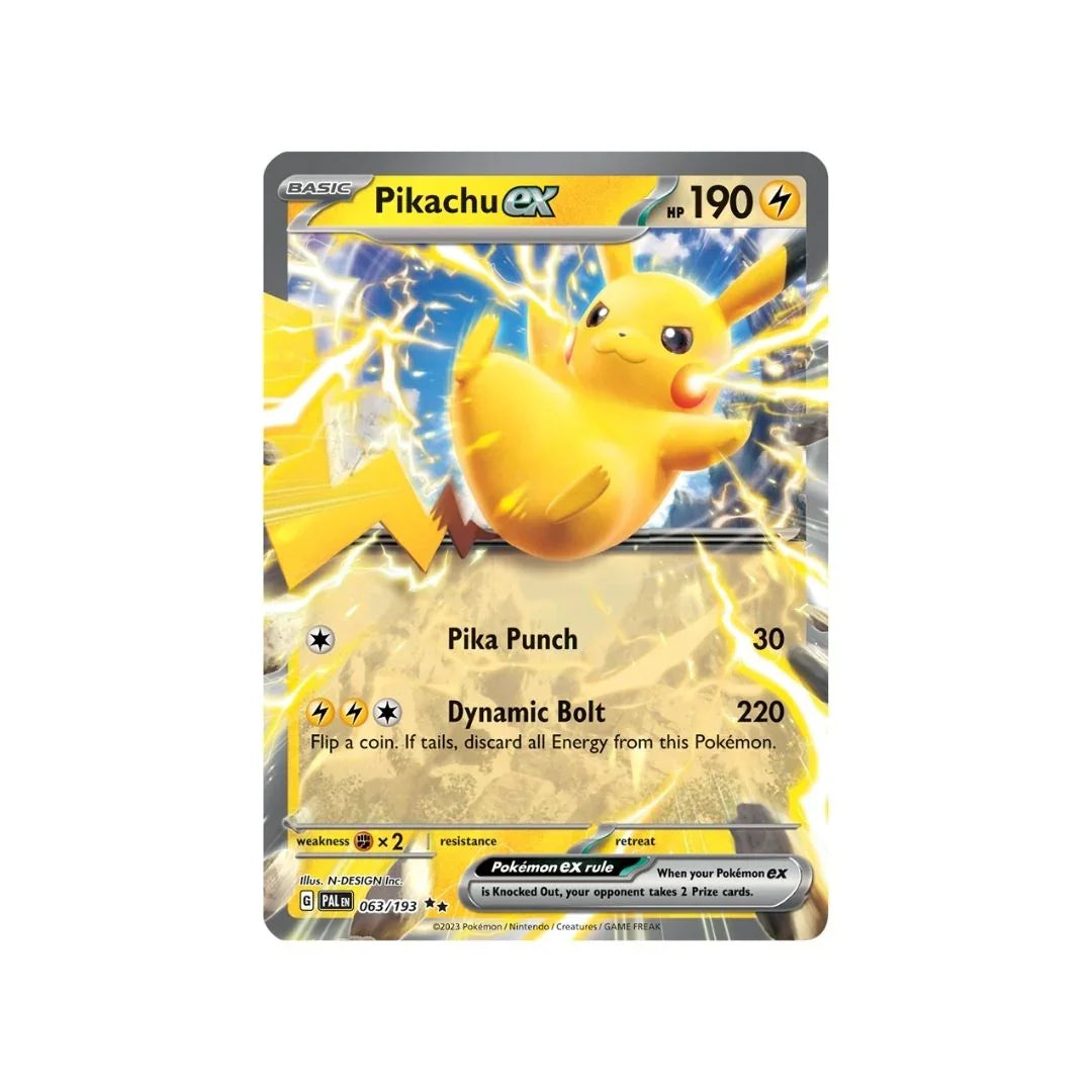 Pikachu ex 063/193 - Pokemon Cards ( English, Paldea Evolved, Rare, Singles )