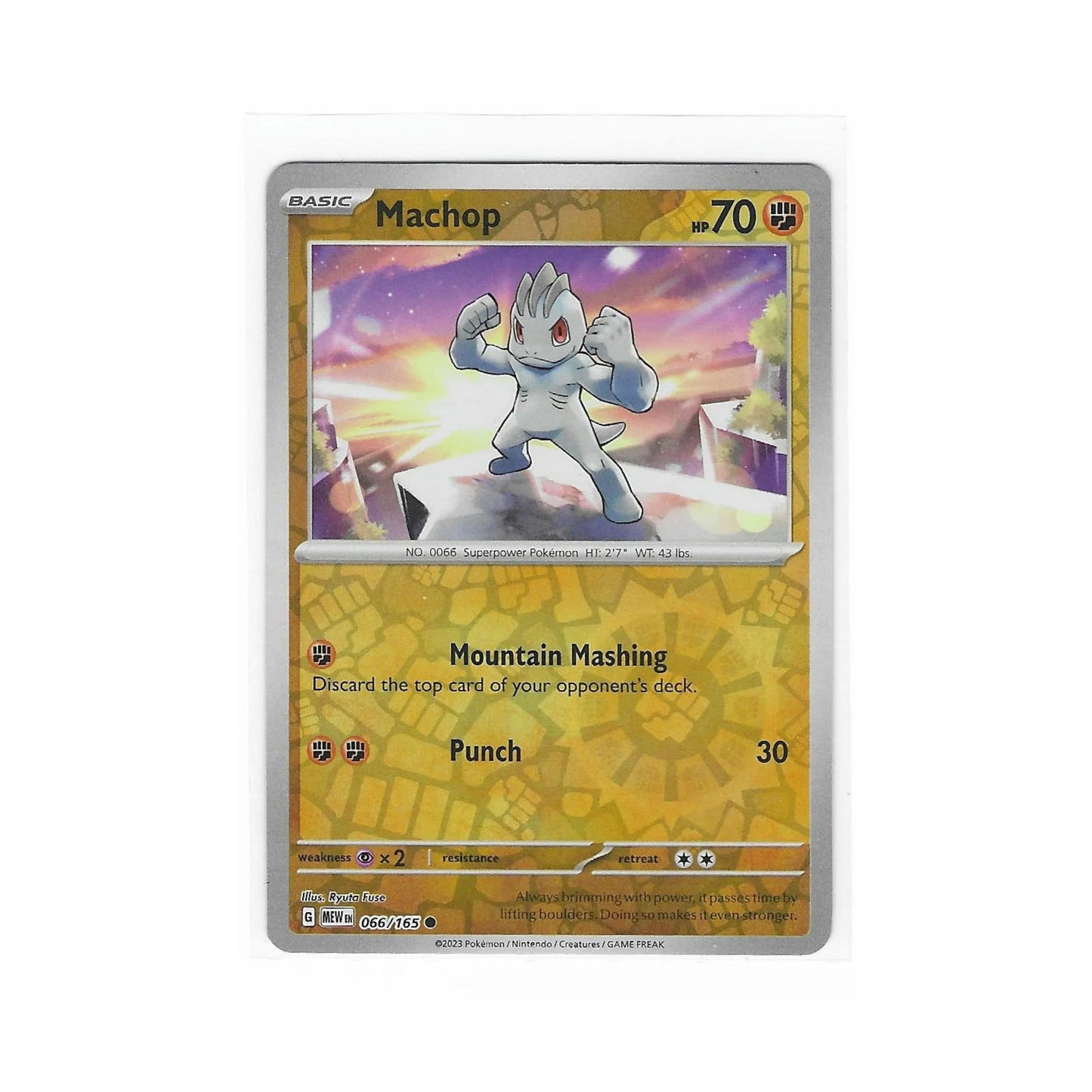 Machop Reverse Holo 066/165 - Pokemon Cards ( 151, English, Reverse Holo, Singles )