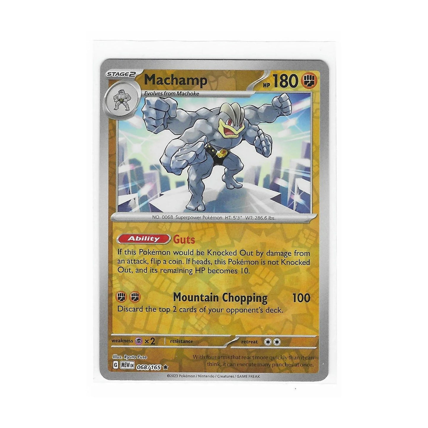 Machamp Reverse Holo 068/165 - Pokemon Cards ( 151, English, Reverse Holo, Singles )