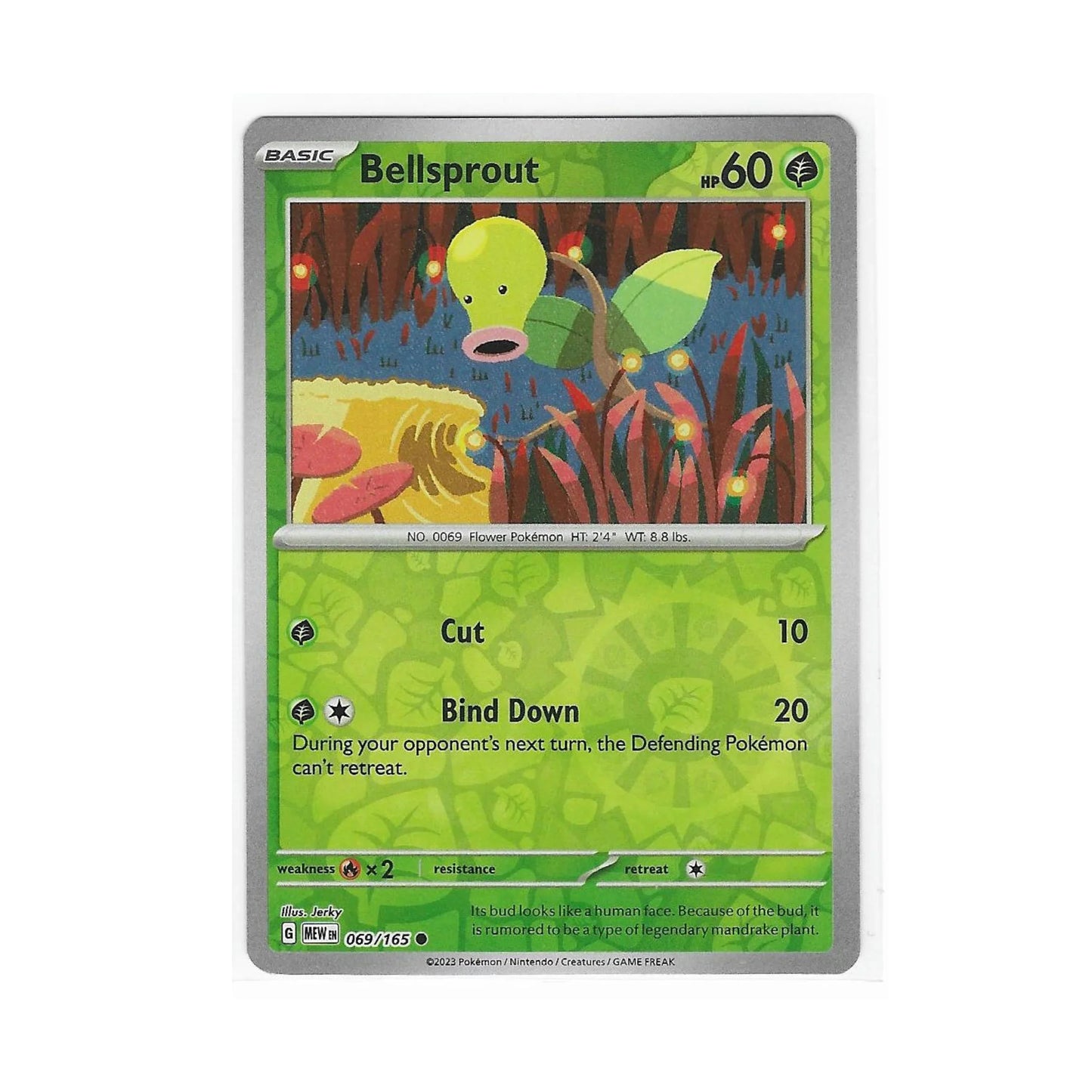 Bellsprout Reverse Holo 069/165 - Pokemon Cards ( 151, English, Reverse Holo, Singles )