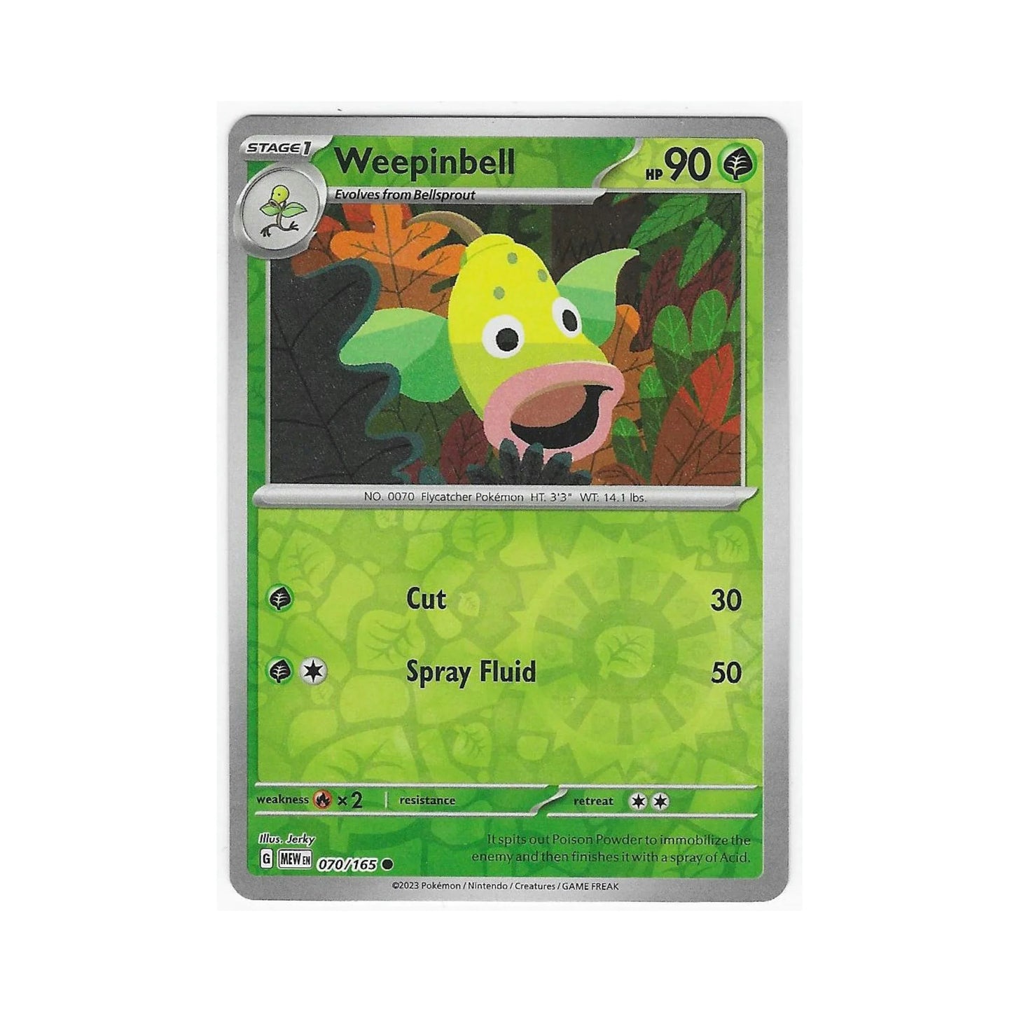 Weepinbell Reverse Holo 070/165 - Pokemon Cards ( 151, English, Reverse Holo, Singles )
