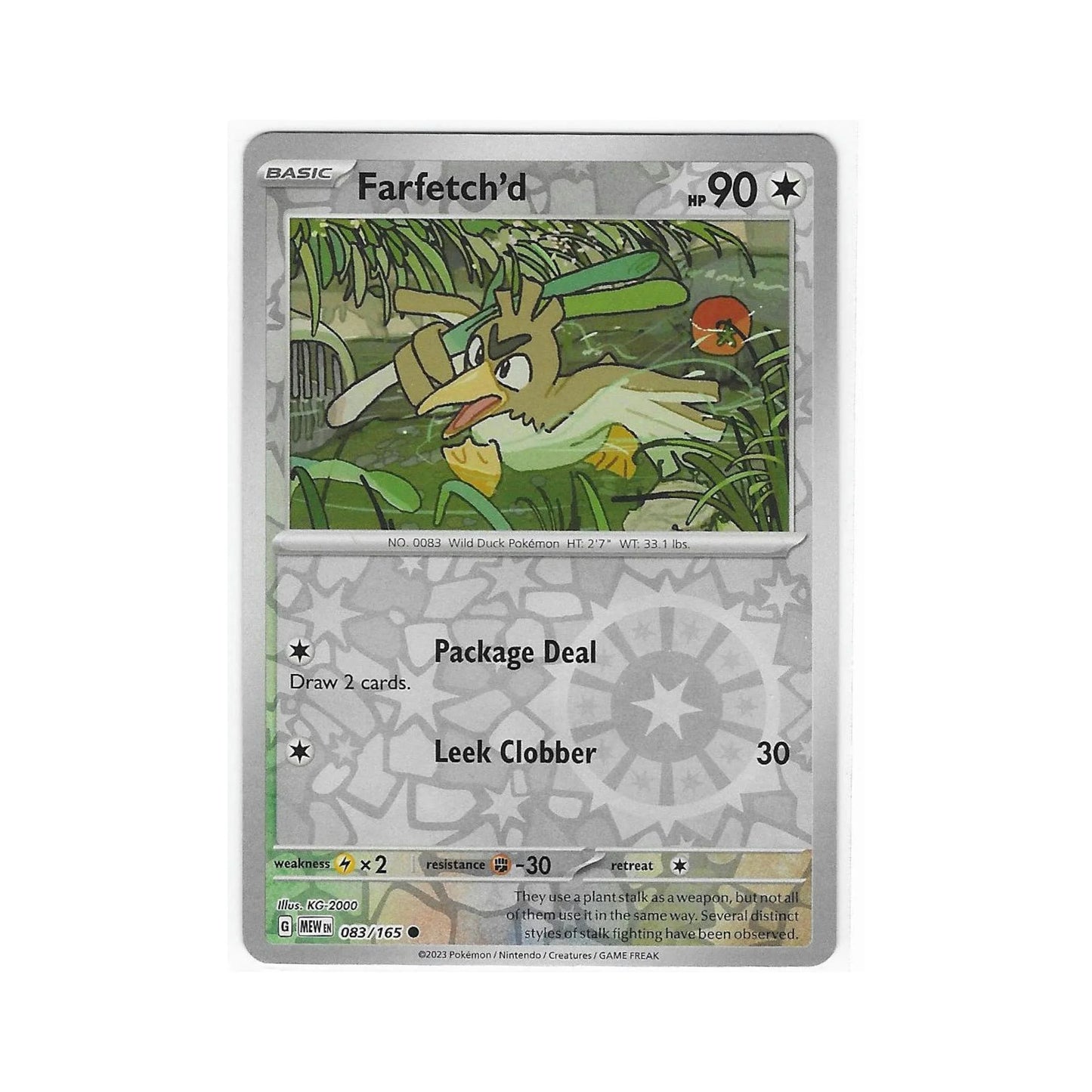 Farfetch'd Reverse Holo 083/165 - Pokemon Cards ( 151, English, Reverse Holo, Singles )