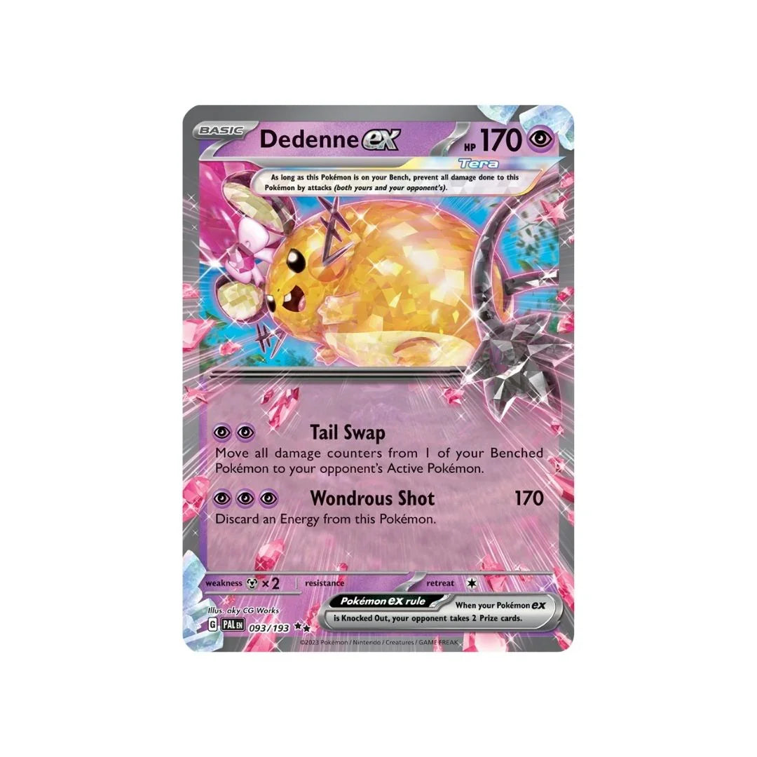 Dedenne ex 093/193 - Pokemon Cards ( English, Paldea Evolved, Rare, Singles )