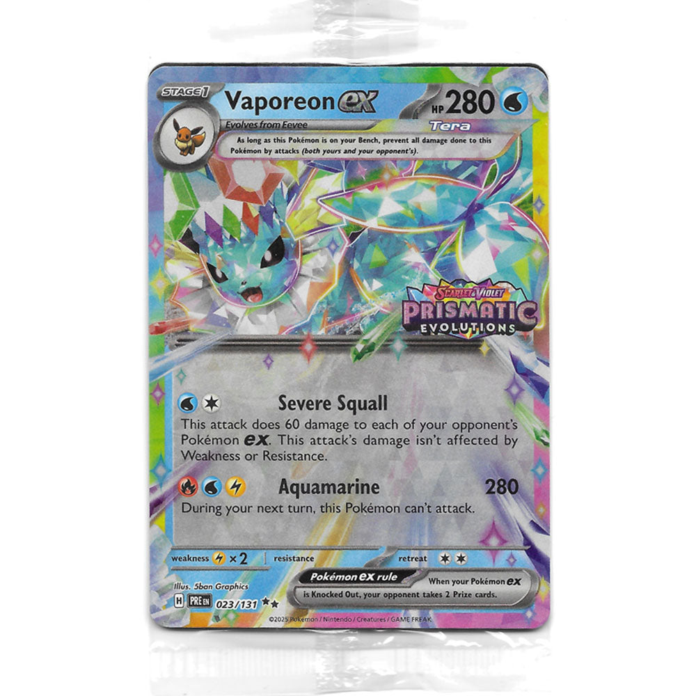 Vaporeon ex 023/131 Surprise Box Promo - Pokemon Cards ( English, Prismatic Evolutions, Promo, Singles )