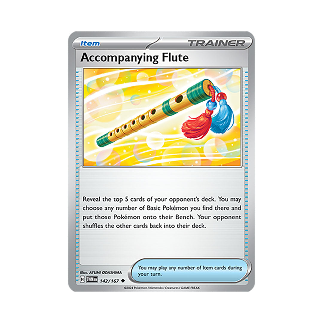 Accompanying Flute Reverse Holo 142/167 - Shop Pokemon Cards Mochi Pals Accompanying Flute Reverse Holo 142/167 - Shop Pokemon Cards Mochi Pals