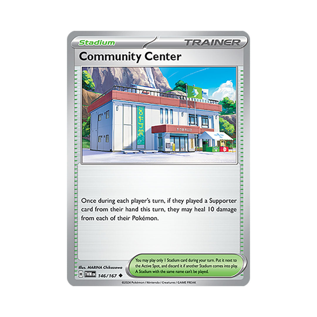 Community Center Reverse Holo 146/167 - Pokemon Cards ( Reverse Holo, Twilight Masquerade )