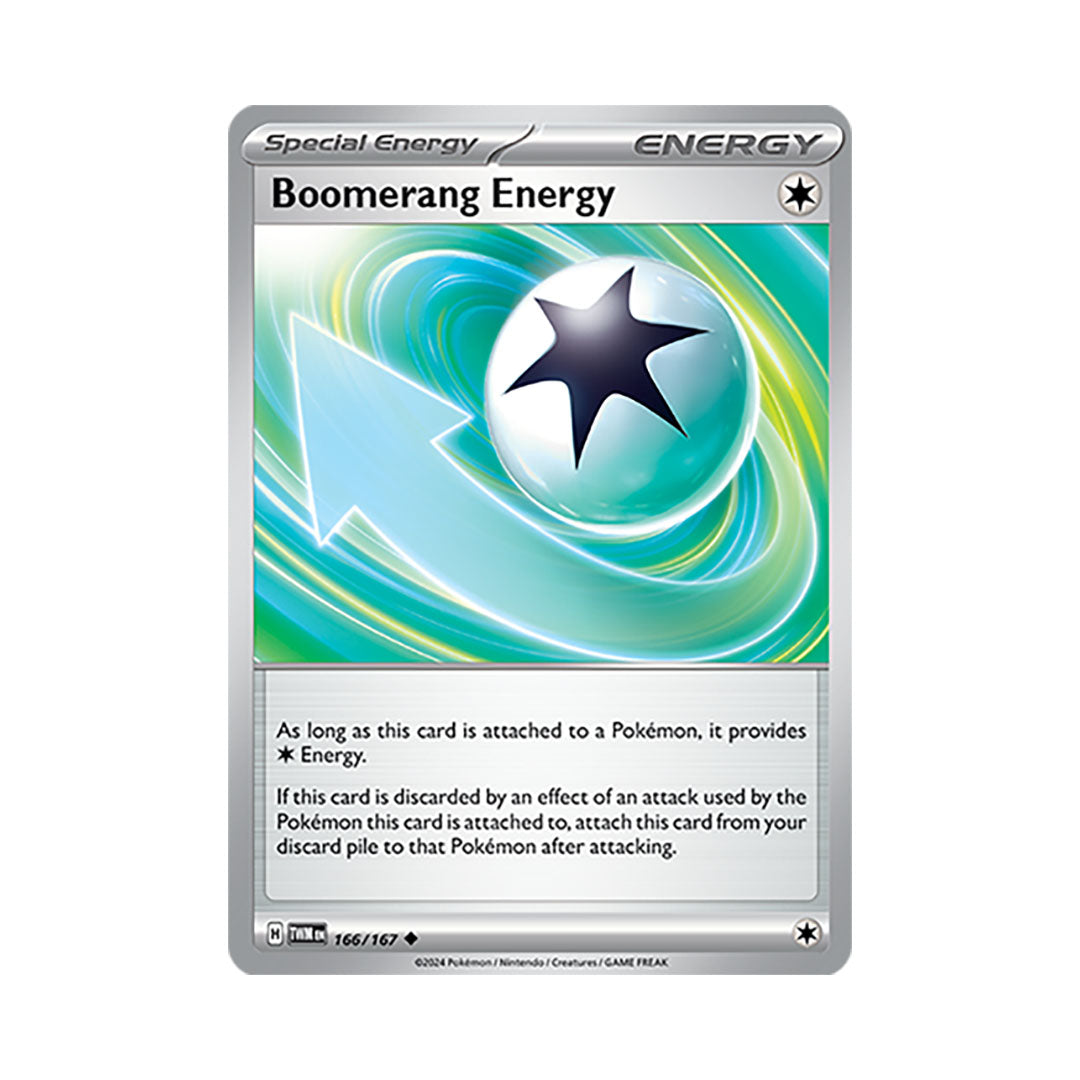 Boomerang Energy Reverse Holo 166/167 - Pokemon Cards ( Reverse Holo, Twilight Masquerade )