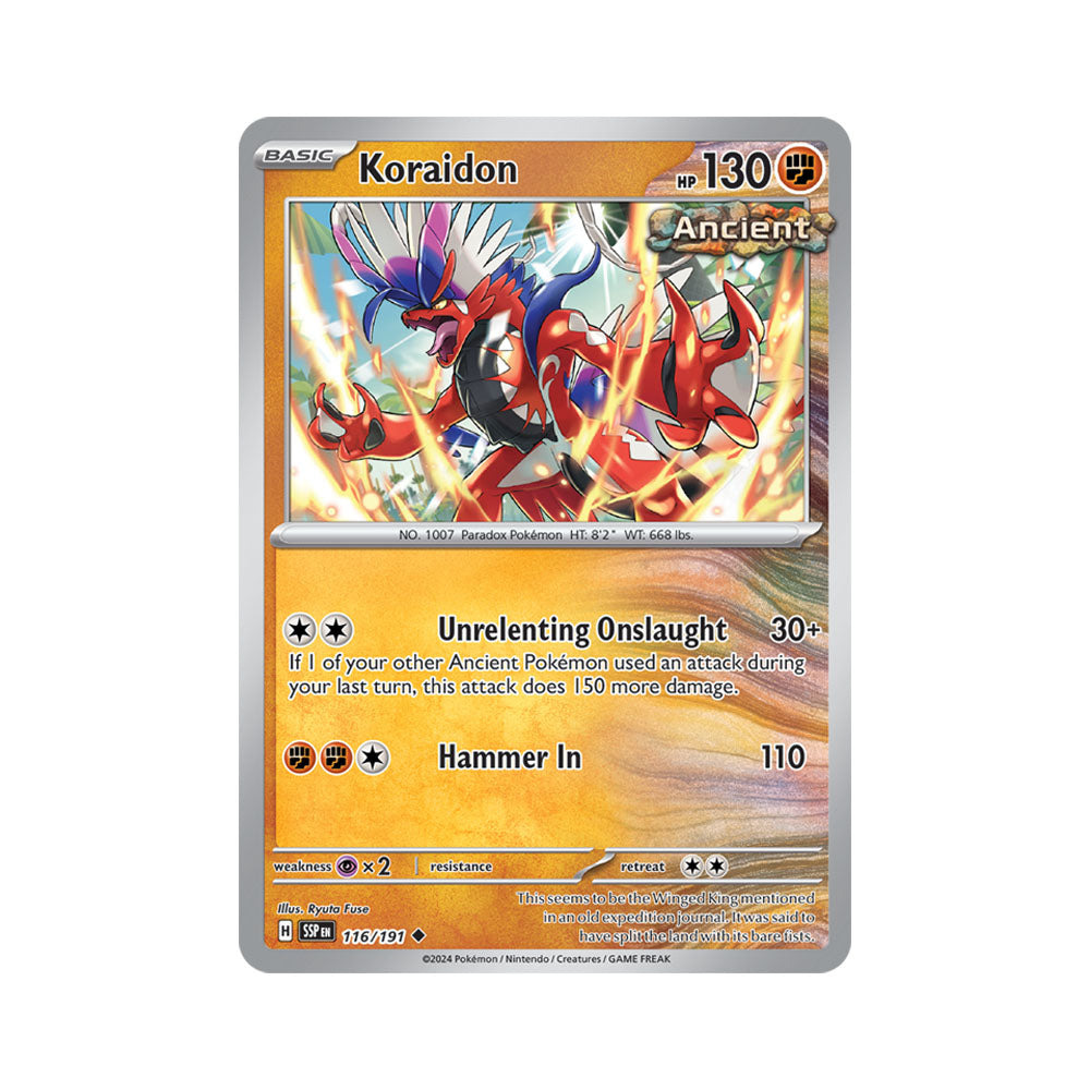 Koraidon Reverse Holo 116/191