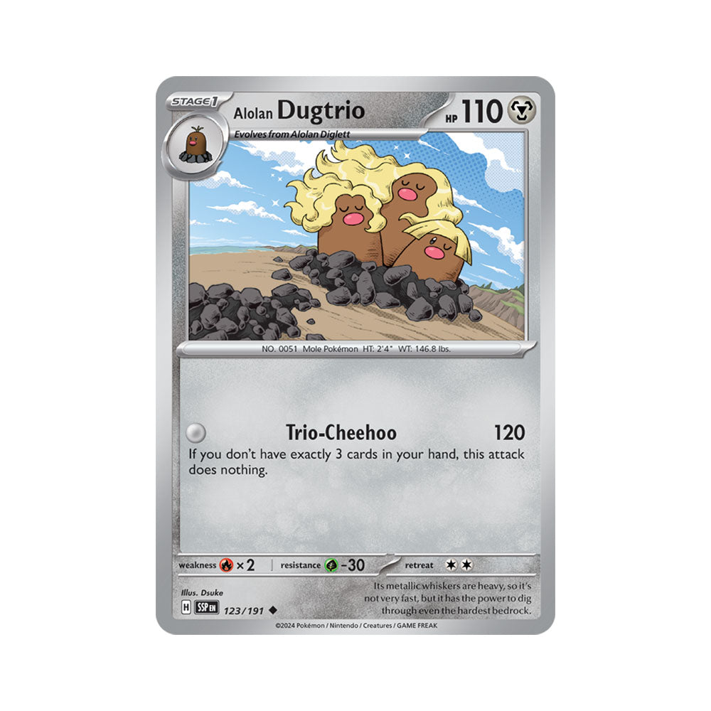 Alolan Dugtrio Reverse Holo 123/191