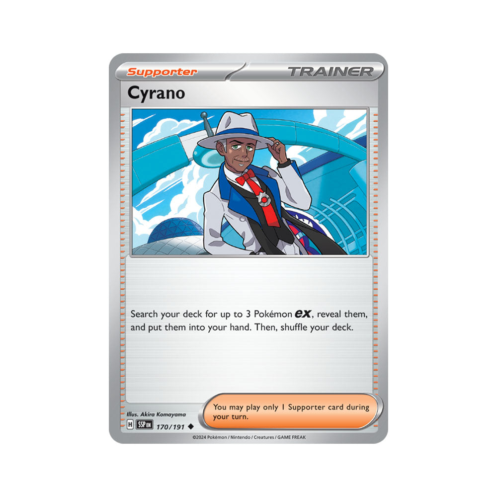 cyrano pokemon card 230/191 Sv08: Surging Sparks Pokemon Card Cyrano sv8 128/106