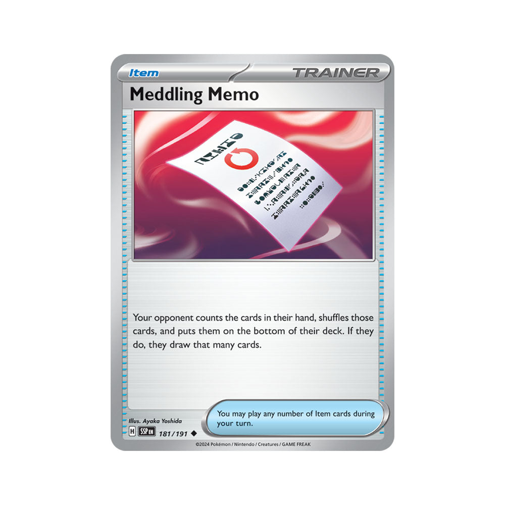 Meddling Memo Reverse Holo 181/191
