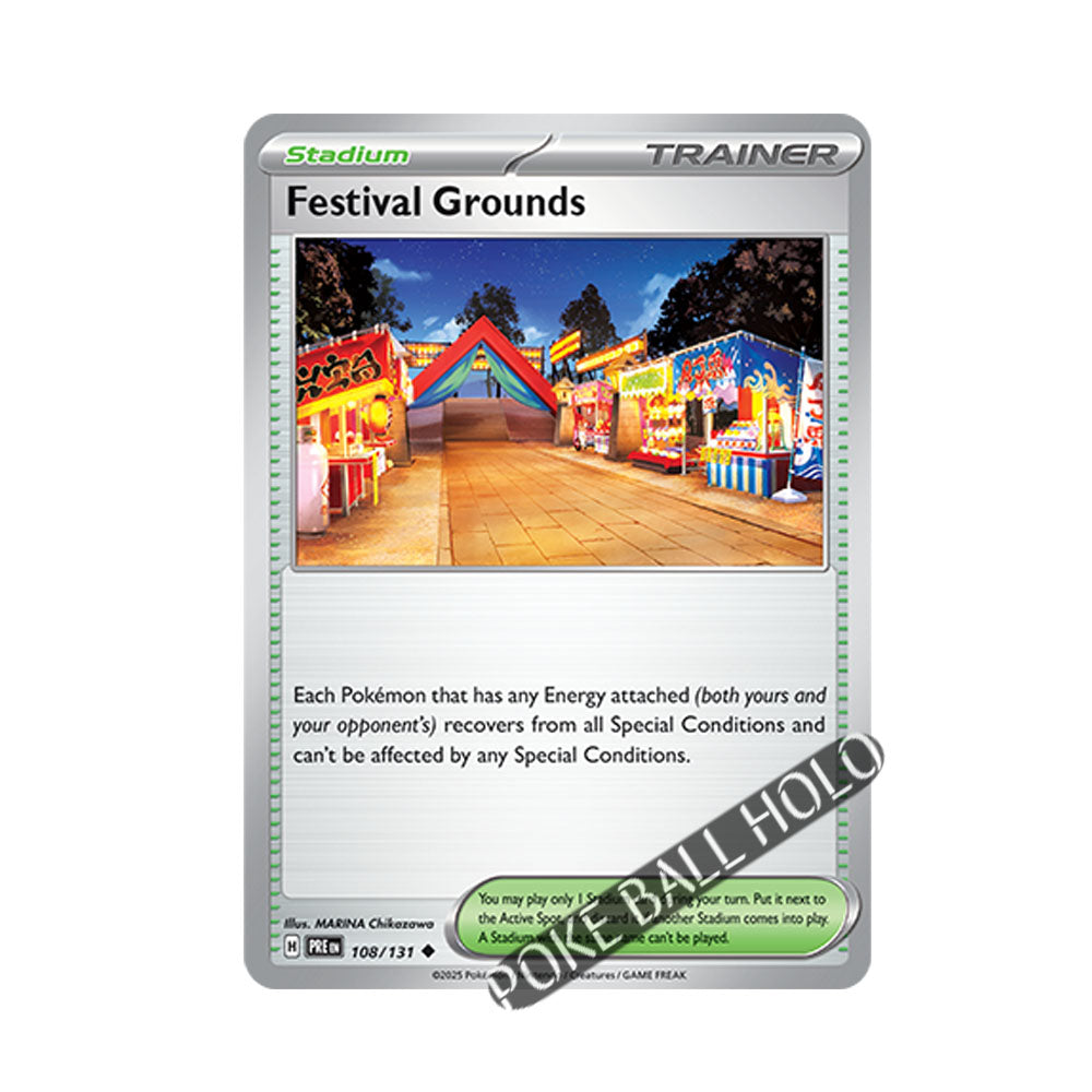 Festival Grounds Poke Ball Holo 108/131 - Pokemon Cards ( English, Poke Ball Holo, Prismatic Evolutions, Singles )
