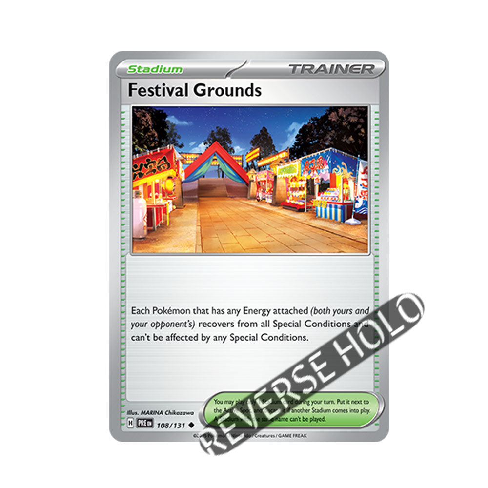 Festival Grounds Reverse Holo 108/131 - Pokemon Cards ( English, Prismatic Evolutions, Reverse Holo, Singles )
