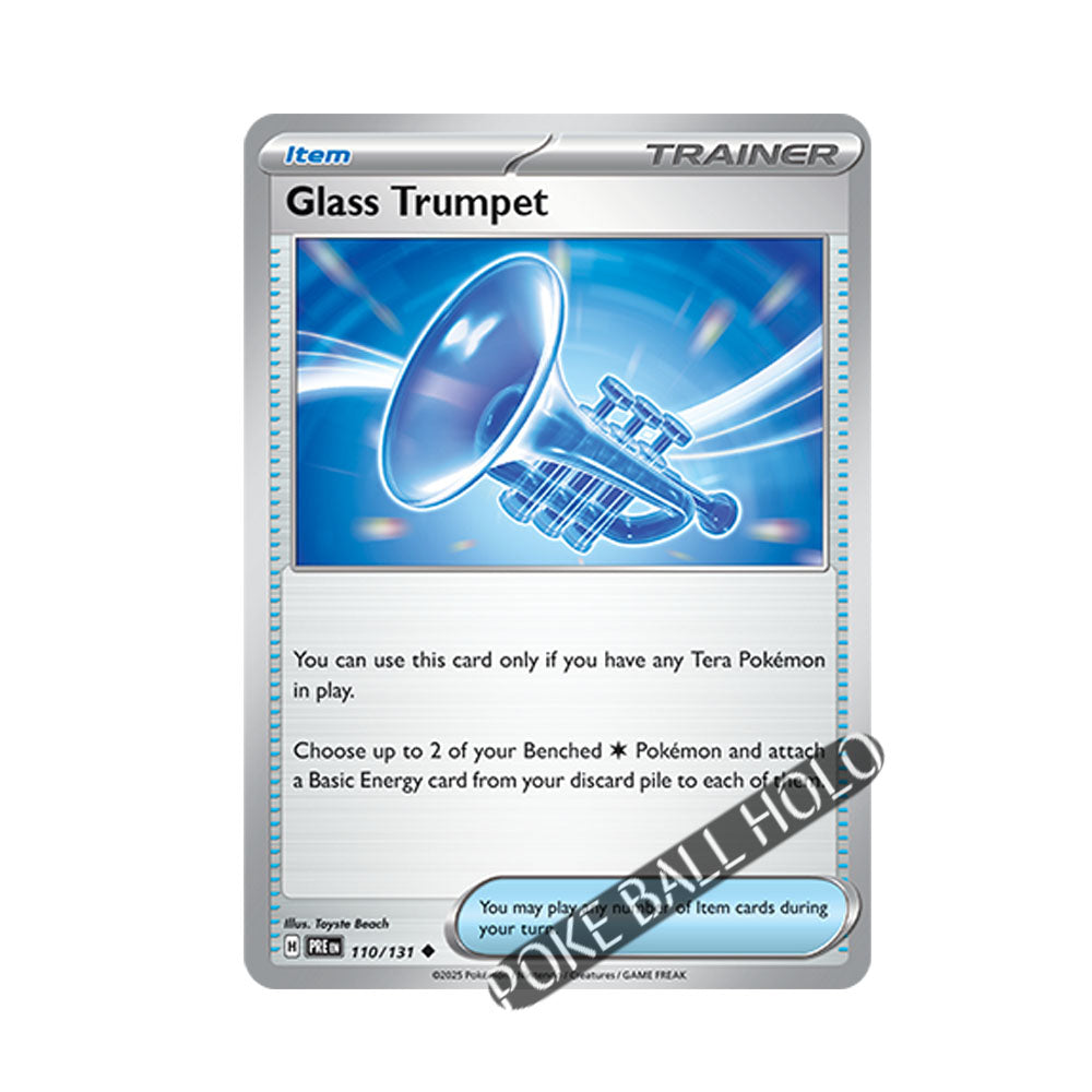 Glass Trumpet Poke Ball Holo 110/131 - Pokemon Cards ( English, Poke Ball Holo, Prismatic Evolutions, Singles )