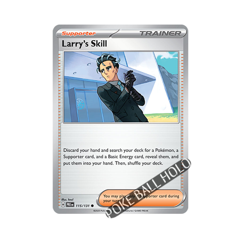 Larry's Skill Poke Ball Holo 115/131 - Pokemon Cards ( English, Poke Ball Holo, Prismatic Evolutions, Singles )