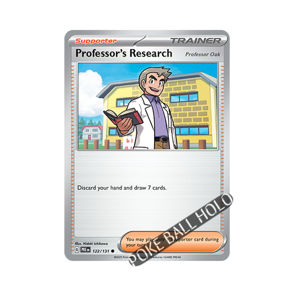 Professor's Research Poke Ball Holo 122/131 - Pokemon Cards ( English, Poke Ball Holo, Prismatic Evolutions, Singles )