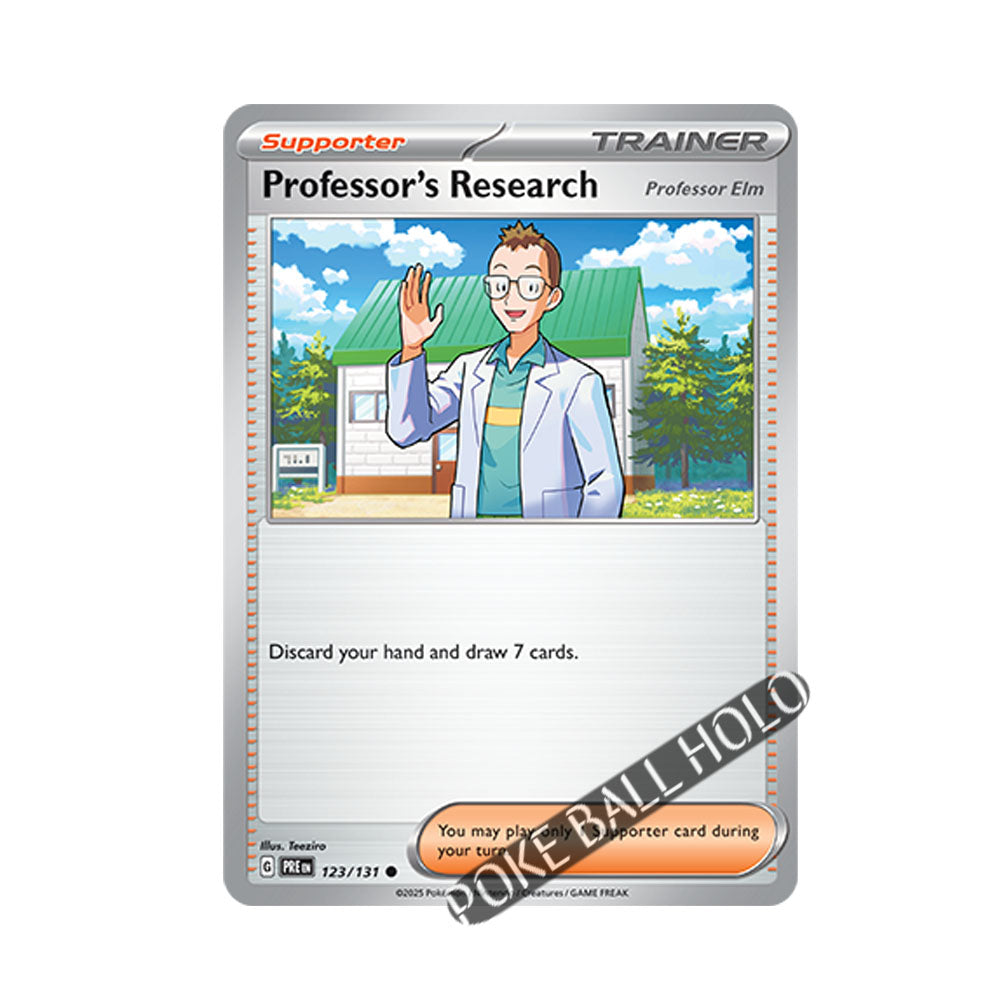 Professor's Research Poke Ball Holo 123/131 - Pokemon Cards ( English, Poke Ball Holo, Prismatic Evolutions, Singles )