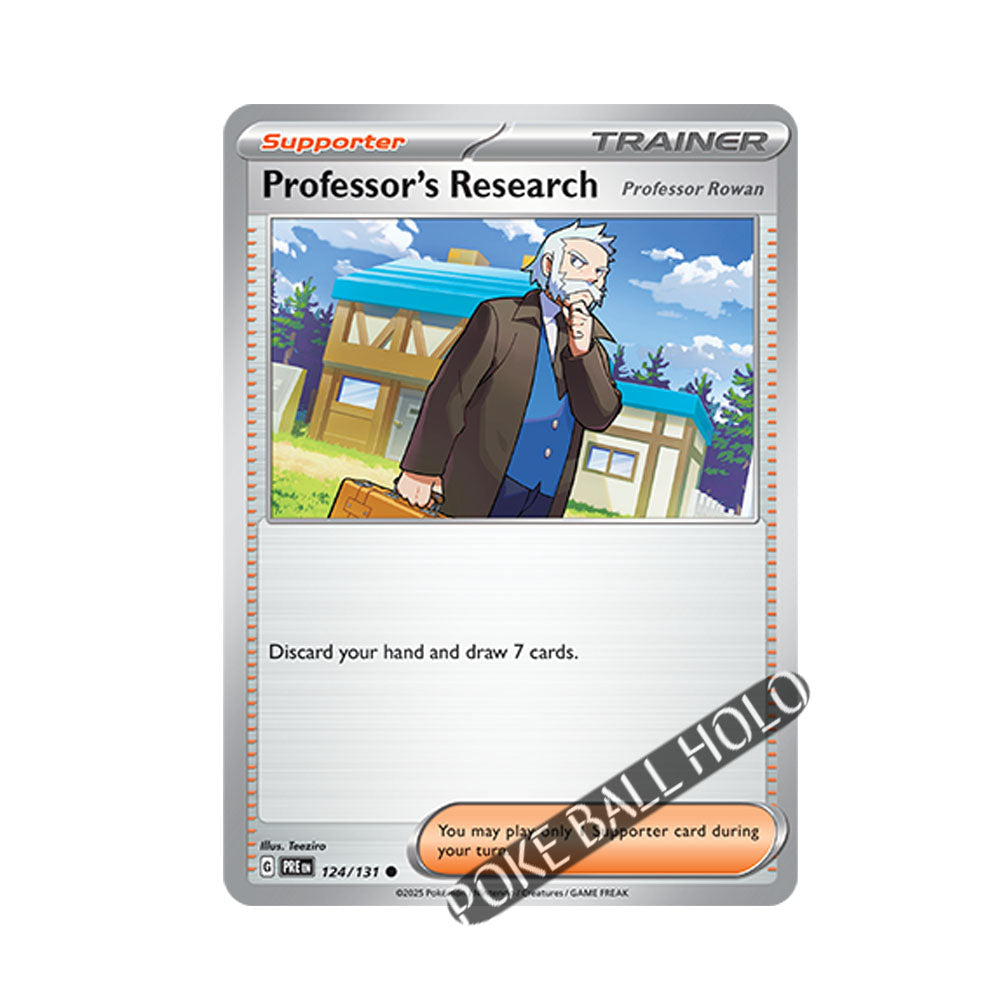 Professor's Research Poke Ball Holo 124/131 - Pokemon Cards ( English, Poke Ball Holo, Prismatic Evolutions, Singles )