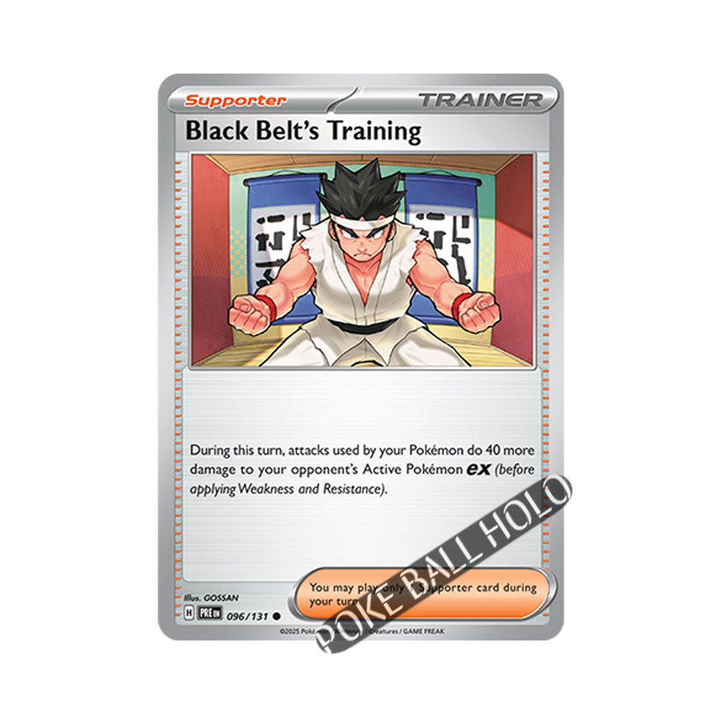 Black Belt's Practice Poke Ball Holo 096/131 - Pokemon Cards ( English, Poke Ball Holo, Prismatic Evolutions, Singles )