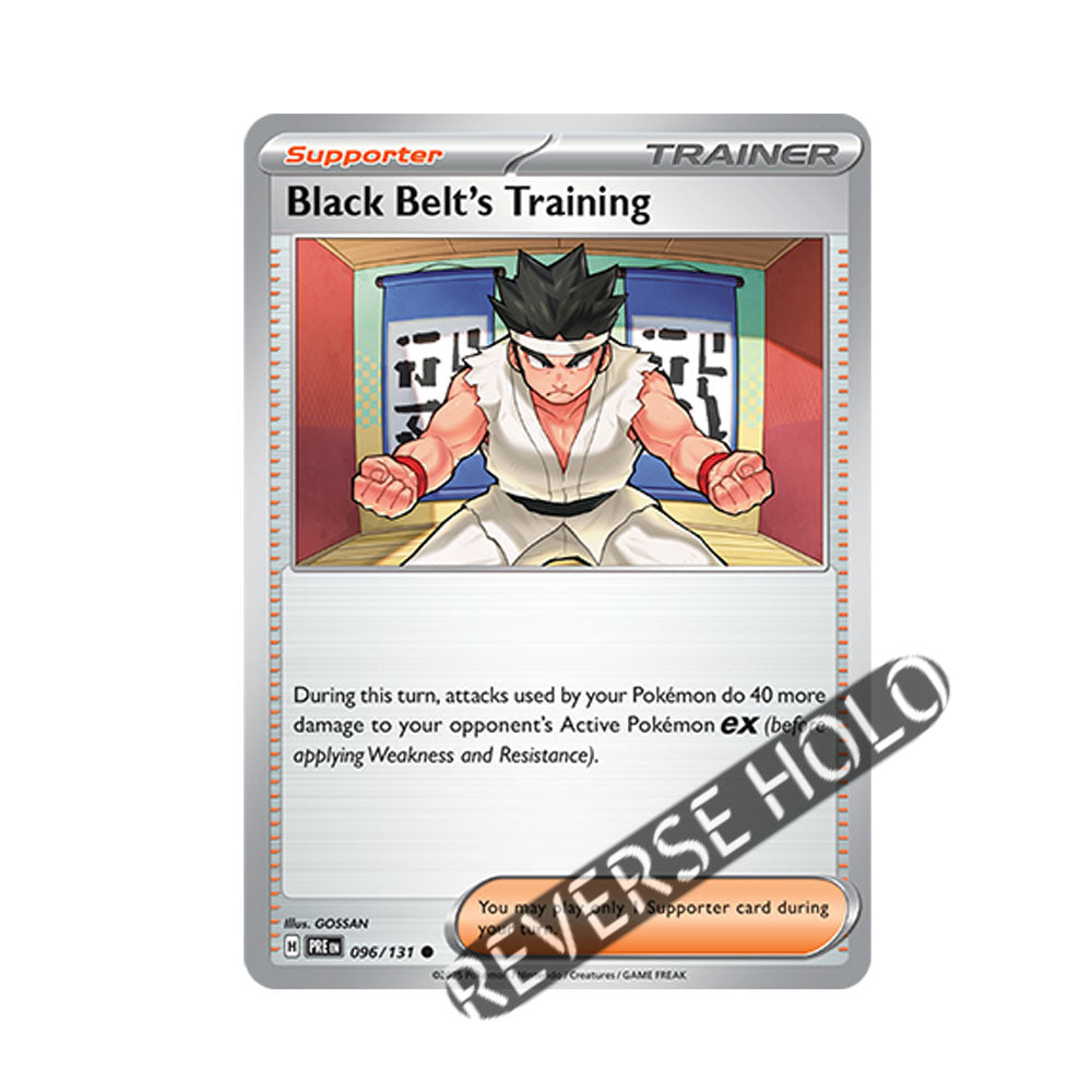Black Belt's Practice Reverse Holo 096/131 - Pokemon Cards ( English, Prismatic Evolutions, Reverse Holo, Singles )