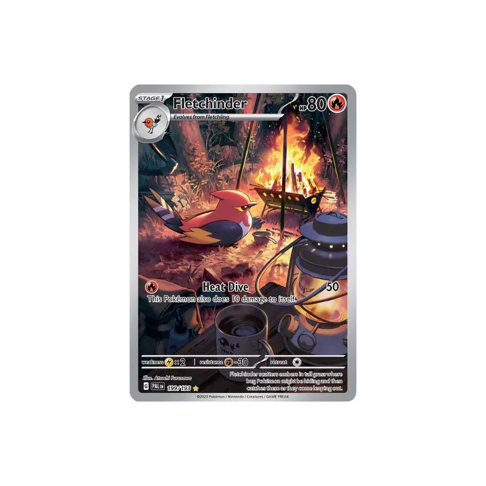 Fletchinder 199/193 - Pokemon Cards ( English, Paldea Evolved, Rare, Singles )