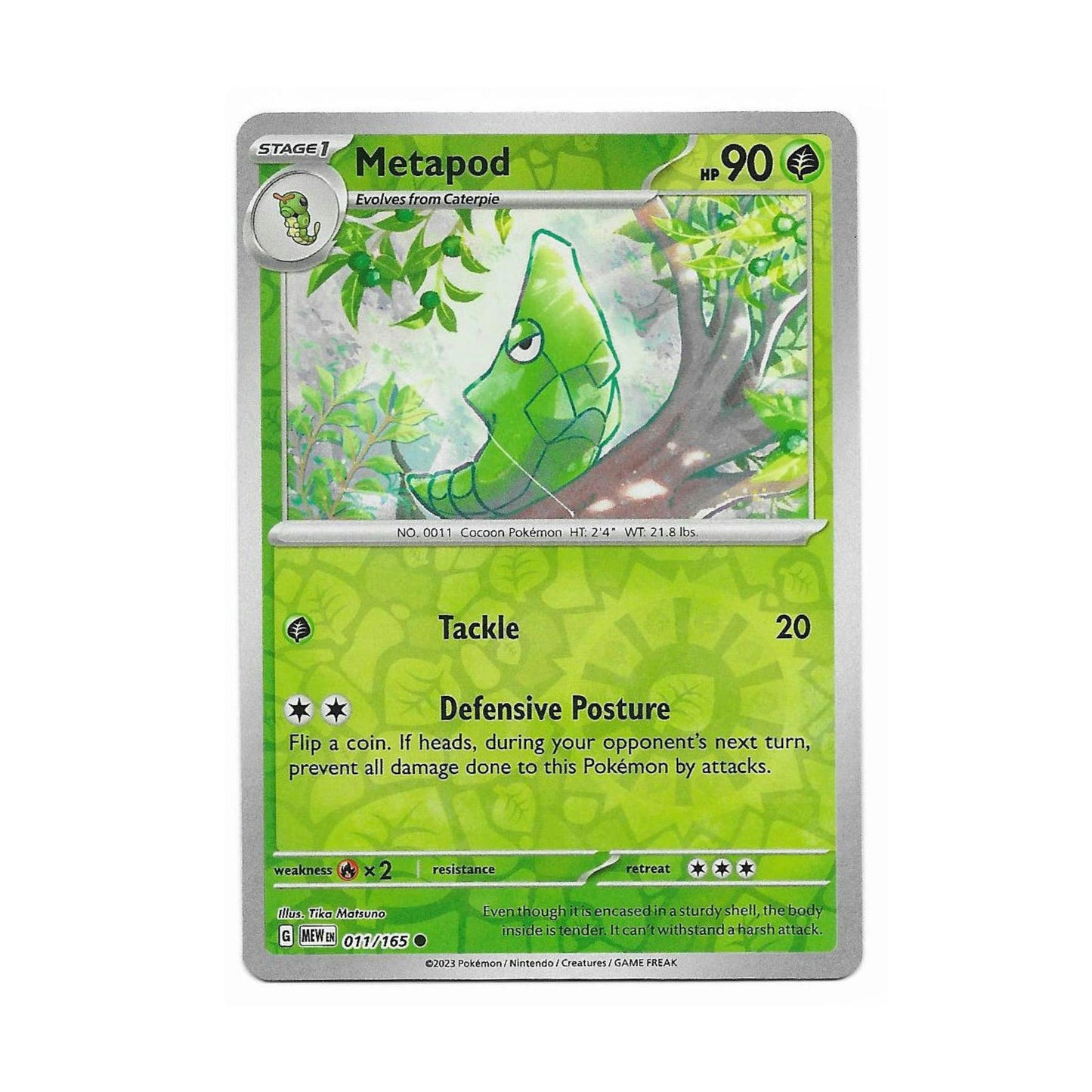 Metapod Reverse Holo 011/165